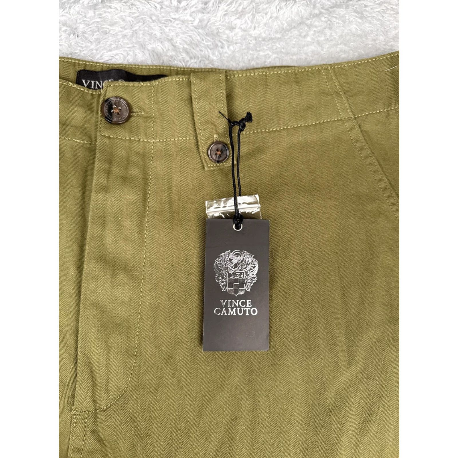 Vince Camuto Vince Camuto Pants Mens 36x30 Green Chino Flat Front Straight Leg Regular Waist 36 City Preppy Mens Size US 36 / EU 52 - 5 Thumbnail