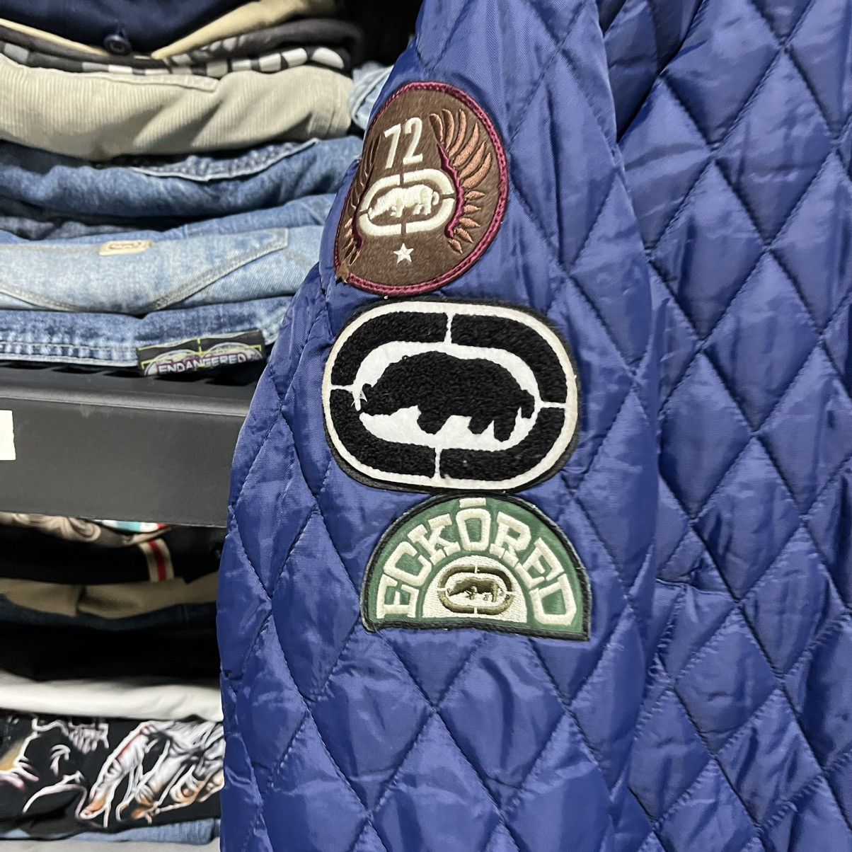 Ecko Unltd. VTG Y2K ECKO UNLTD RHINO MILITARY REVERSIBLE BOMBER JACKET Size US S / EU 44-46 / 1 - 6 Thumbnail