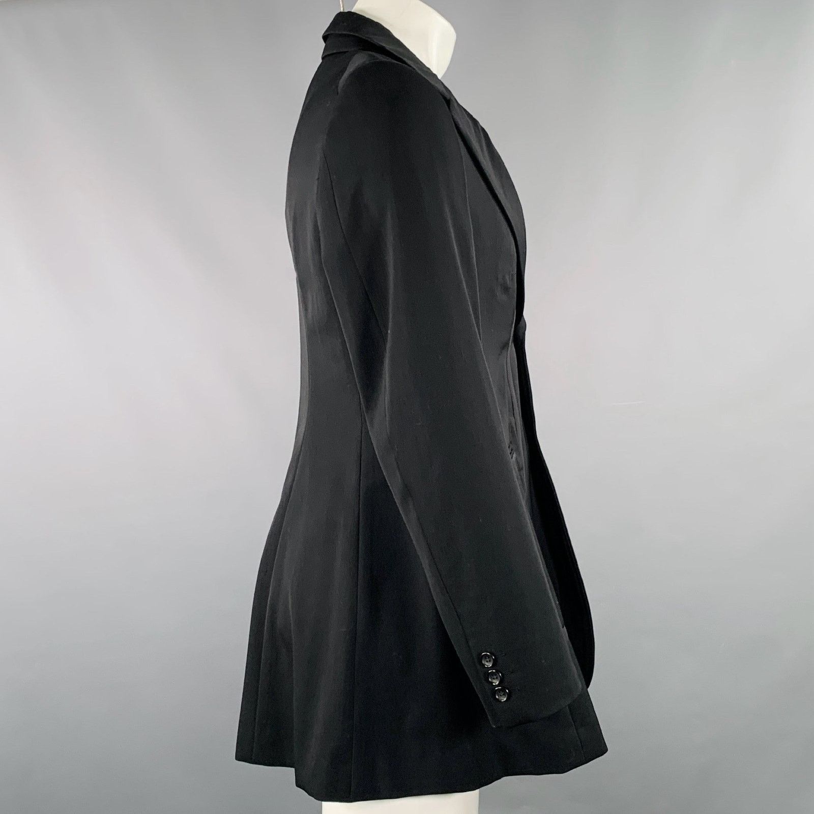 Comme des Garcons Homme Plus PLUS 2022 Size S Black Wool Notch Lapel Jacket Size US S / EU 44-46 / 1 - 4 Thumbnail