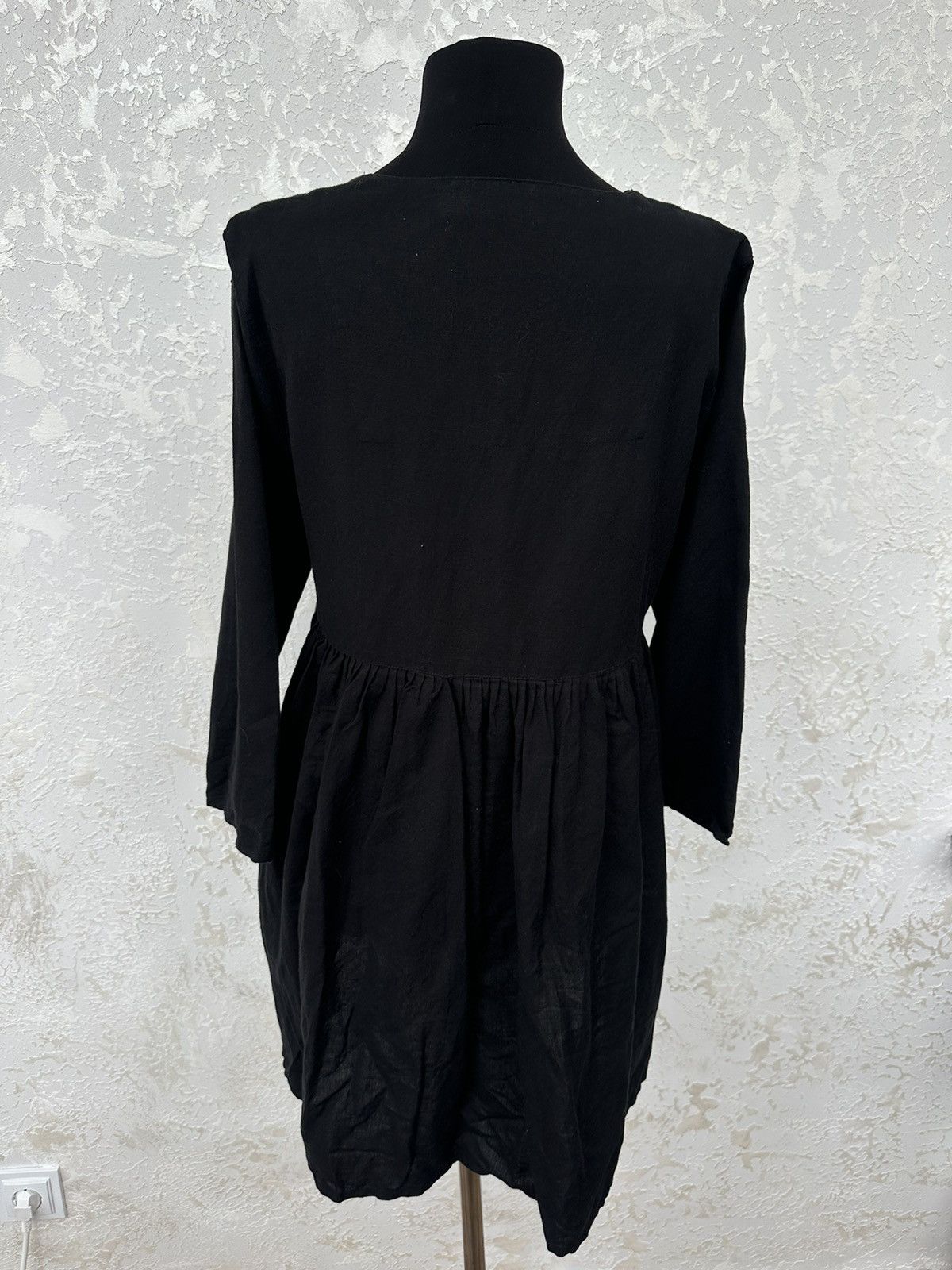 Gudrun Sjoden Cotton Linen Women's Dress Button Long Sleeve