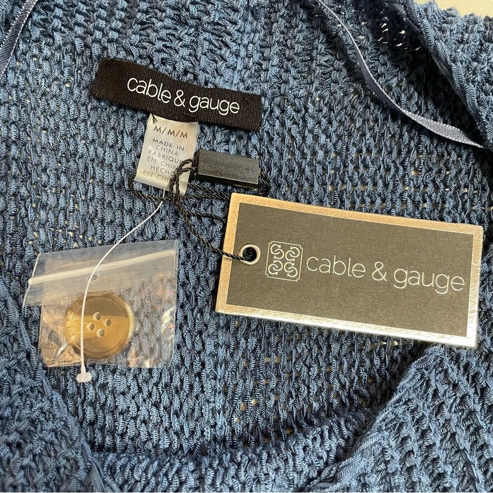Other NWT New Cable & Gauge Knit Short Sleeve Denim Top Size M Size M / US 6-8 / IT 42-44 - 7 Thumbnail