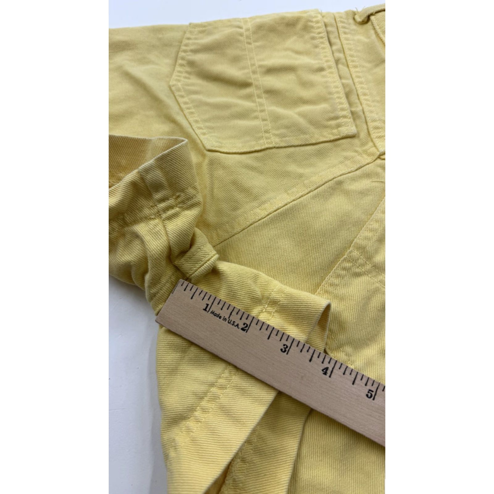Vintage BP Nordstrom Shorts Women 3 Yellow High Rise Denim Cotton 5 Pocket Vintage Size 26" / US 2 / IT 38 - 6 Thumbnail