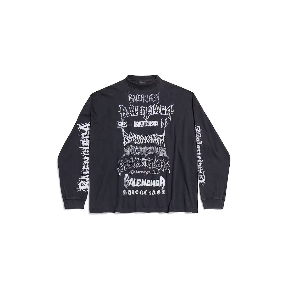 Balenciaga o1tr1nto0725 DIY Metal Long Sleeve T-Shirt Medium Fit Black Size US L / EU 52-54 / 3 - 5 Thumbnail