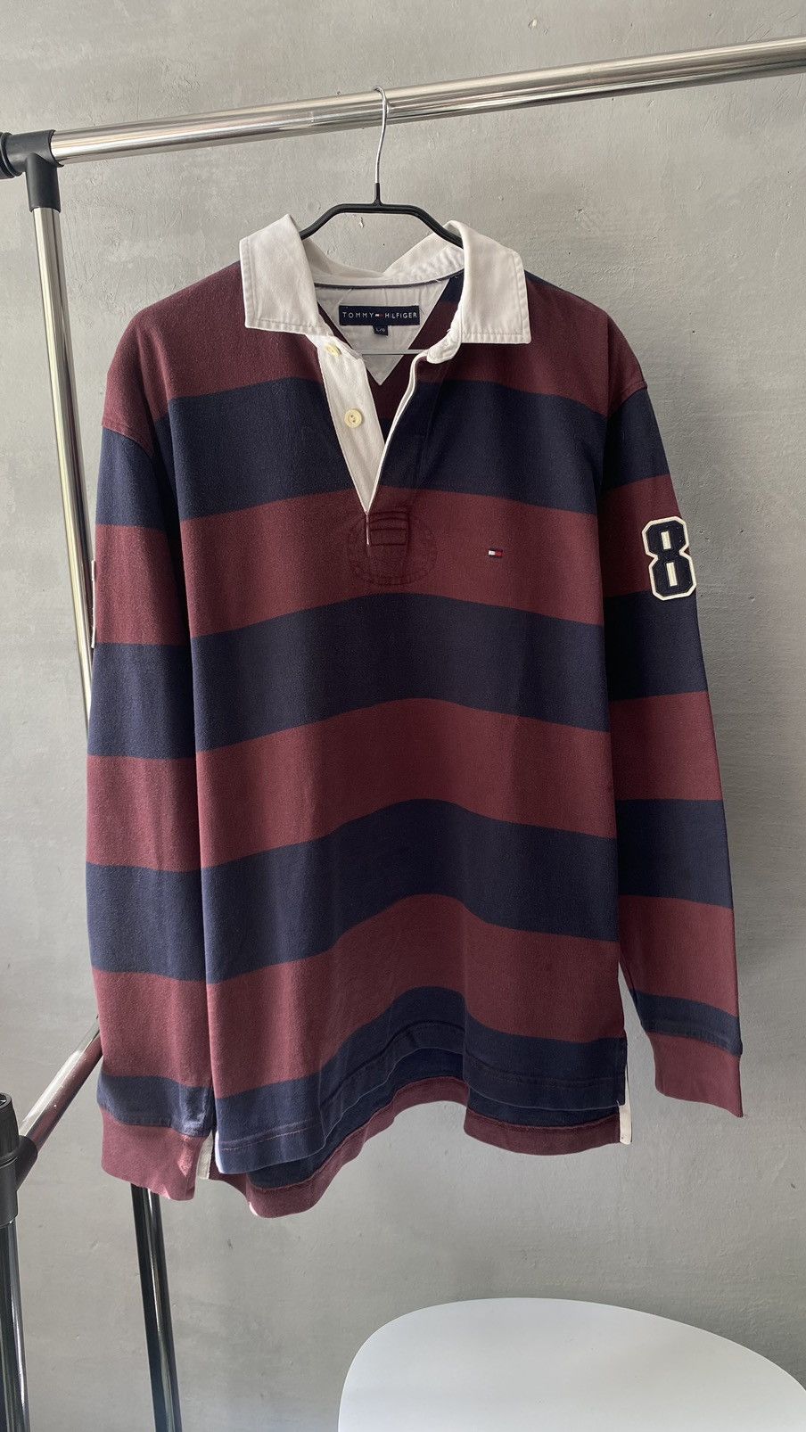 Tommy Hilfiger Vintage Tommy Hilfiger striped rygby shirt size L Size US L / EU 52-54 / 3 - 1 Thumbnail