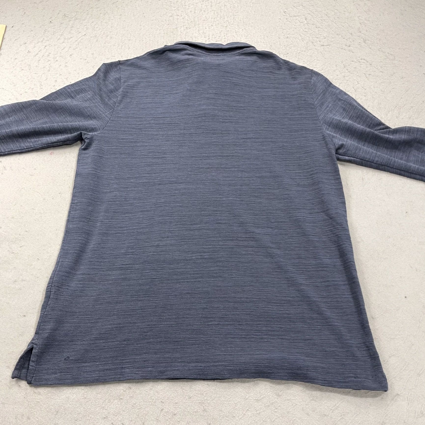 TravisMathew Travis Mathew Polo Shirt Mens L Blue Heather Logo Polo Shirt Casual Golf Long Sleeve Shirt Size US L / EU 52-54 / 3 - 7 Thumbnail