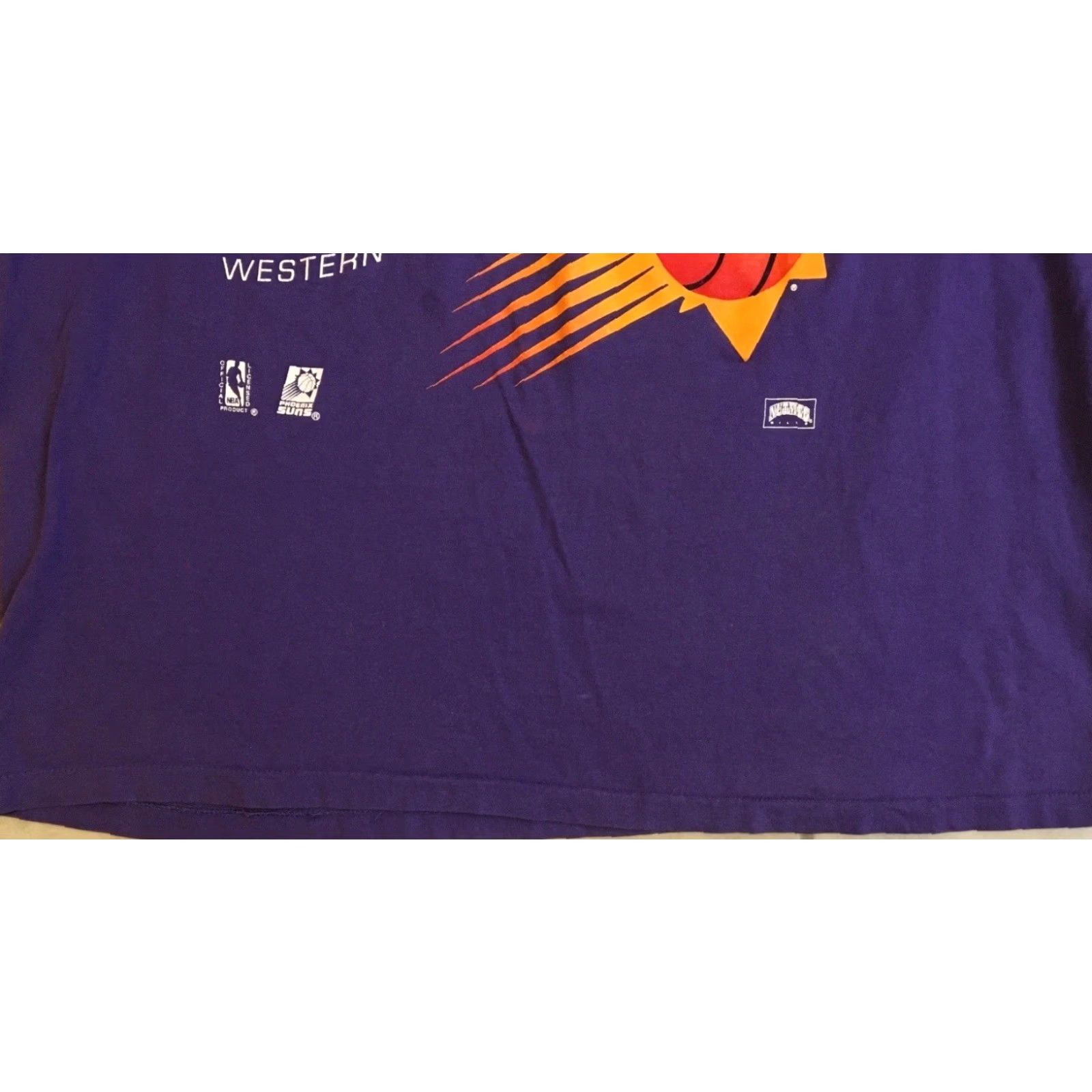 Vintage VINTAGE 90s Phoenix Suns Conference Champions Shirt XL Purple Grunge Charles Barkley NBA Sporting Graphic Tee Mens Size US XL / EU 56 / 4 - 4 Thumbnail