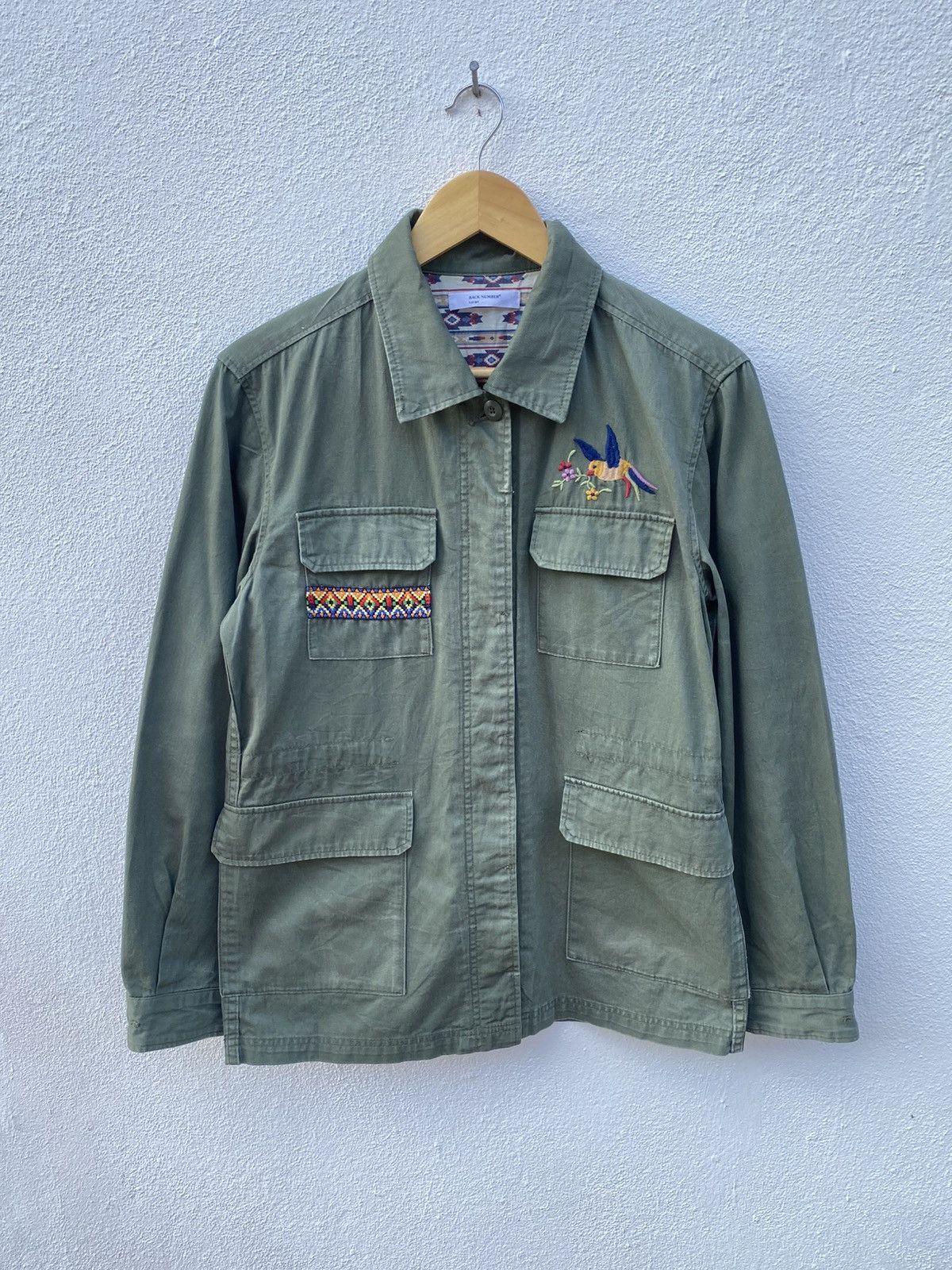 Other Back number army / military embroidery uniform jacket Size US L / EU 52-54 / 3 - 1 Thumbnail
