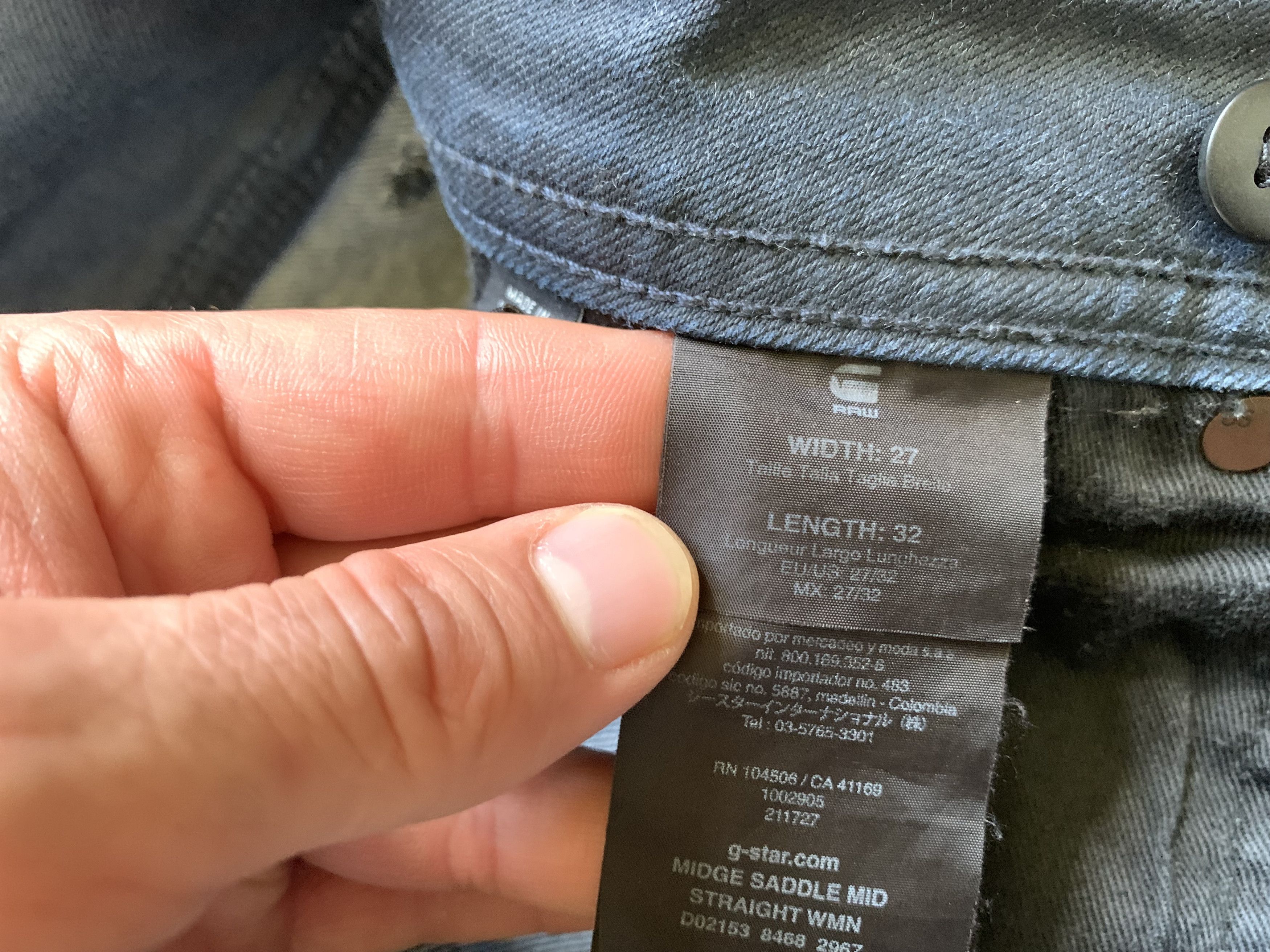 G-Star Women’s G-Star RAW Midge Saddle Mid Black Stretch Jeans Size 27" / US 4 / IT 40 - 8 Thumbnail