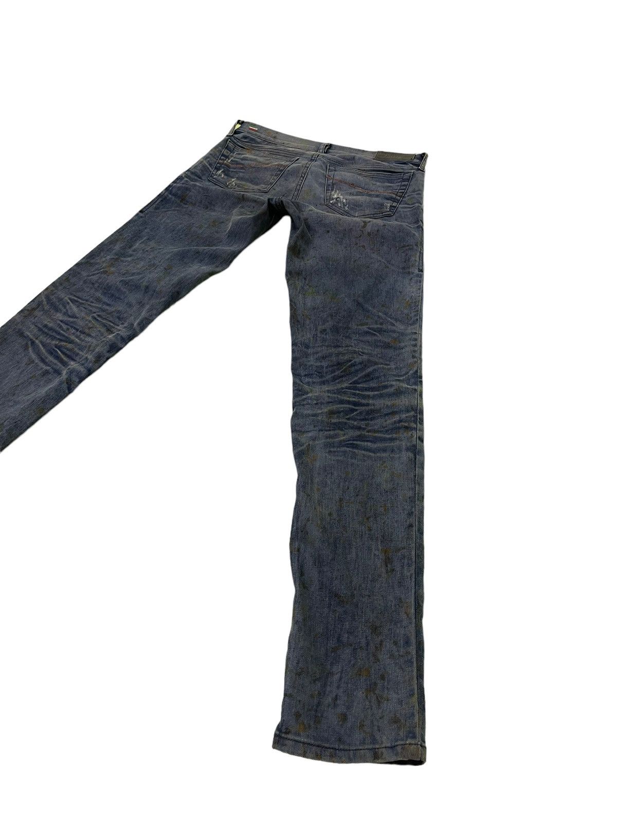 Diesel Skinny Jeans Diesel Gettleg Distress Paint Splash 6🟦2 Size US 29 - 16 Thumbnail