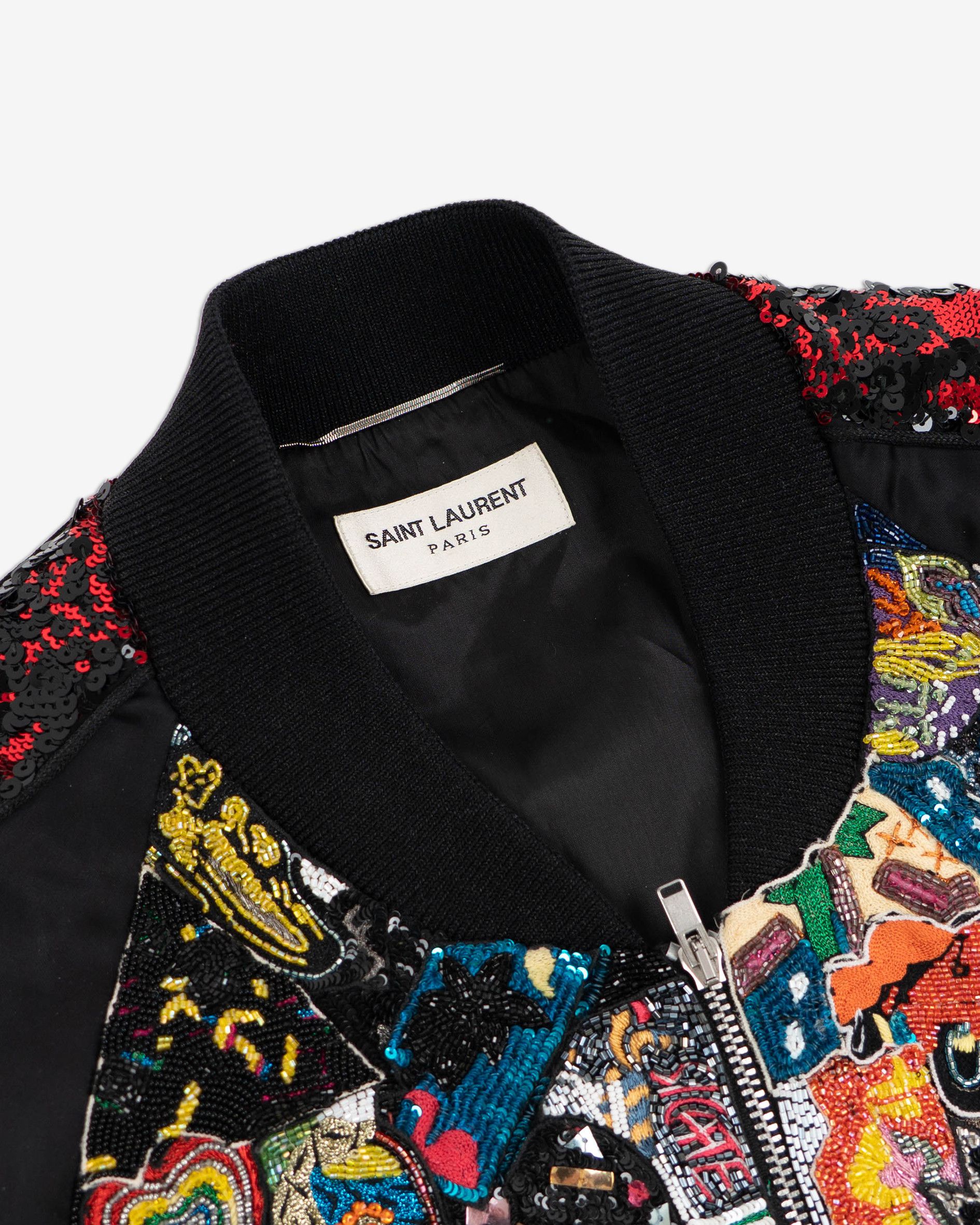 Saint Laurent Paris Sequin & Beads Souvenir Jacket (SS16) Size US M / EU 48-50 / 2 - 10 Thumbnail