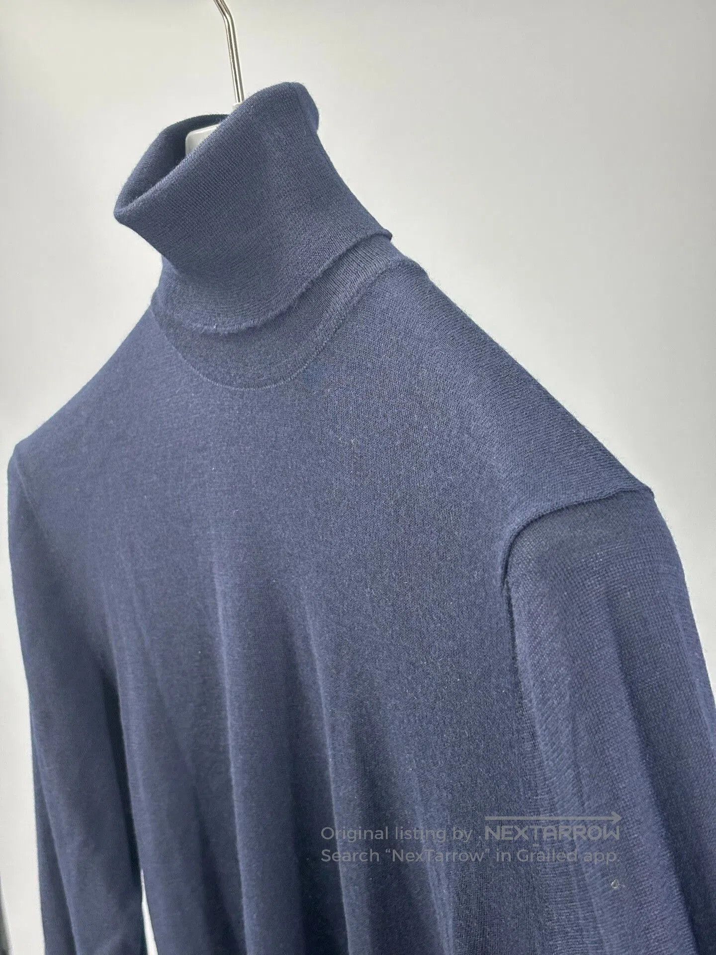 Prada prada men’s turtleneck knit sweater deep blue. Size US M / EU 48-50 / 2 - 2 Thumbnail