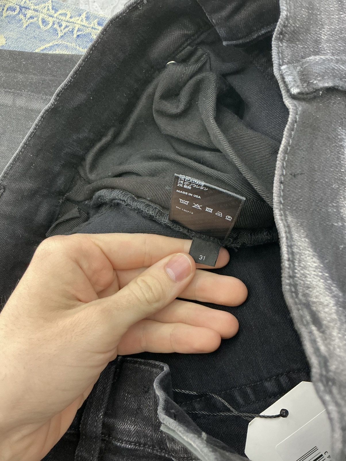 Amiri Amiri Stencil Denim Jeans Black Size 31 Size US 31 - 10 Thumbnail