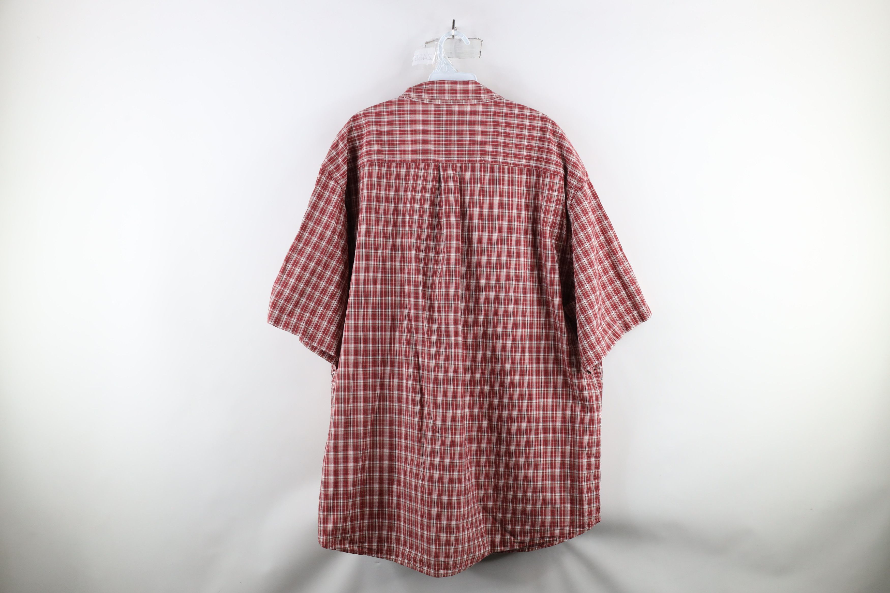 Carhartt × Vintage Vintage Carhartt Out Short Sleeve Button Down Shirt Red Size US XXL / EU 58 / 5 - 8 Thumbnail