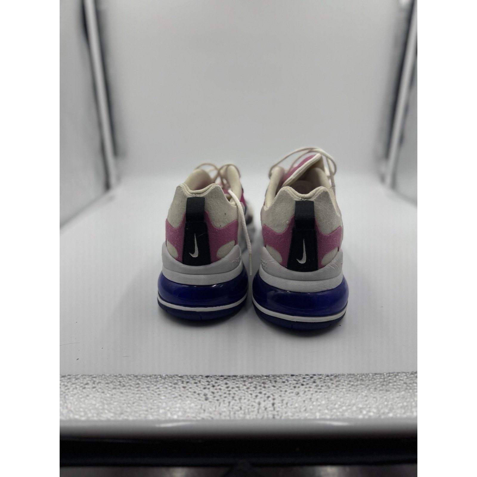 Nike Size 12 - Nike Air Max 270 React White Fuchsia Blue W Size US 12 / IT 42 - 4 Thumbnail
