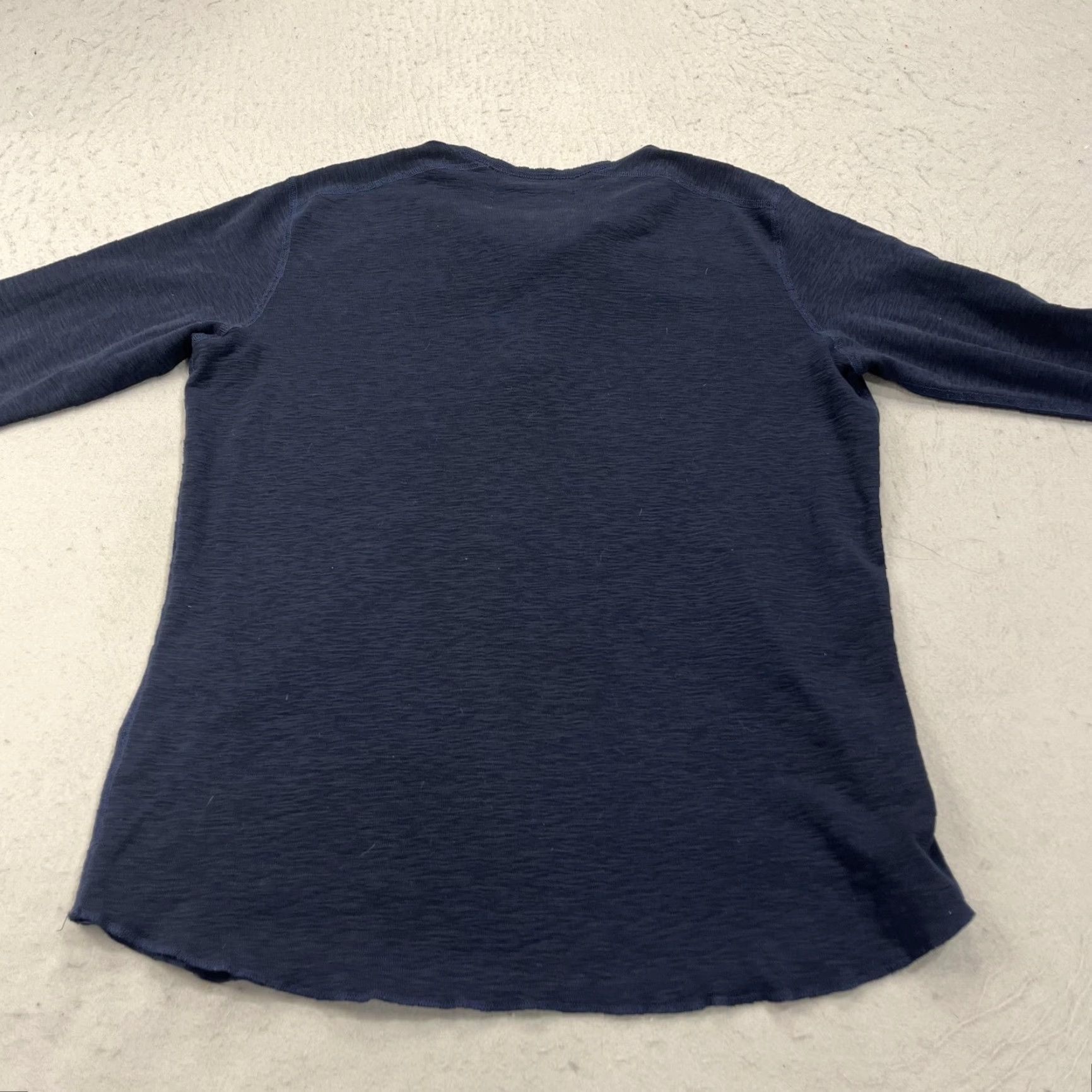 Vintage Wings+Horns Shirt Mens Medium Blue Slub Cotton Long Sleeve Henley Made Canada Size US M / EU 48-50 / 2 - 5 Thumbnail