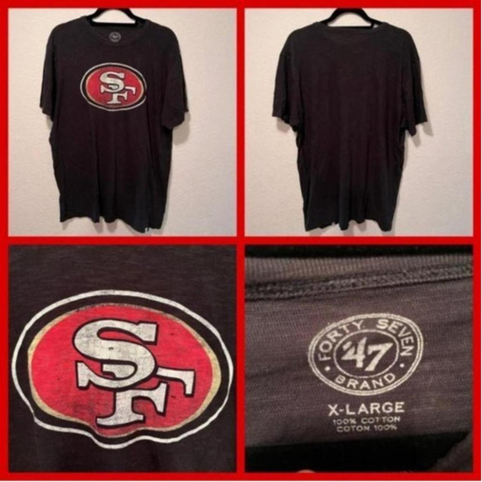 47 Brand San Francisco 49ers Black Graphic T-Shirt XL Size US XL / EU 56 / 4 - 1 Thumbnail