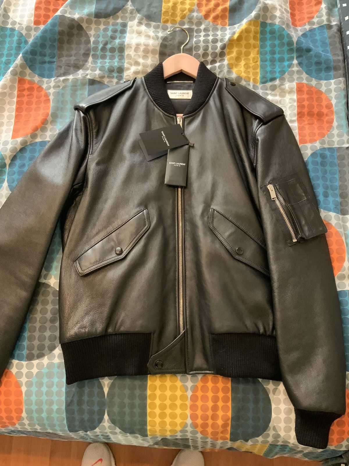 Saint Laurent Paris Saint Laurent Leather Bomber Jacket Size US L / EU 52-54 / 3 - 7 Thumbnail