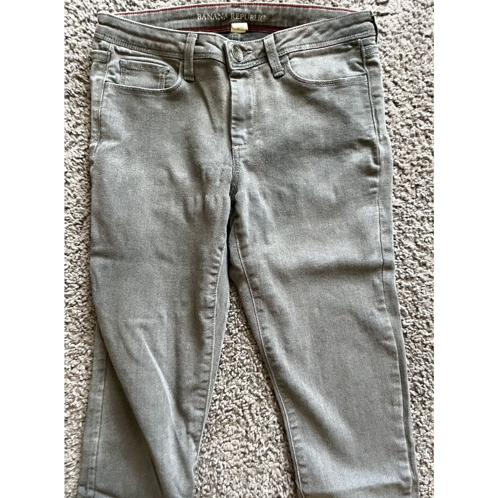 Banana Republic Banana Republic Jeans Skinny Women's Gray Denim 26 Regular Inseam 29 Size 26" / US 2 / IT 38 - 2 Thumbnail