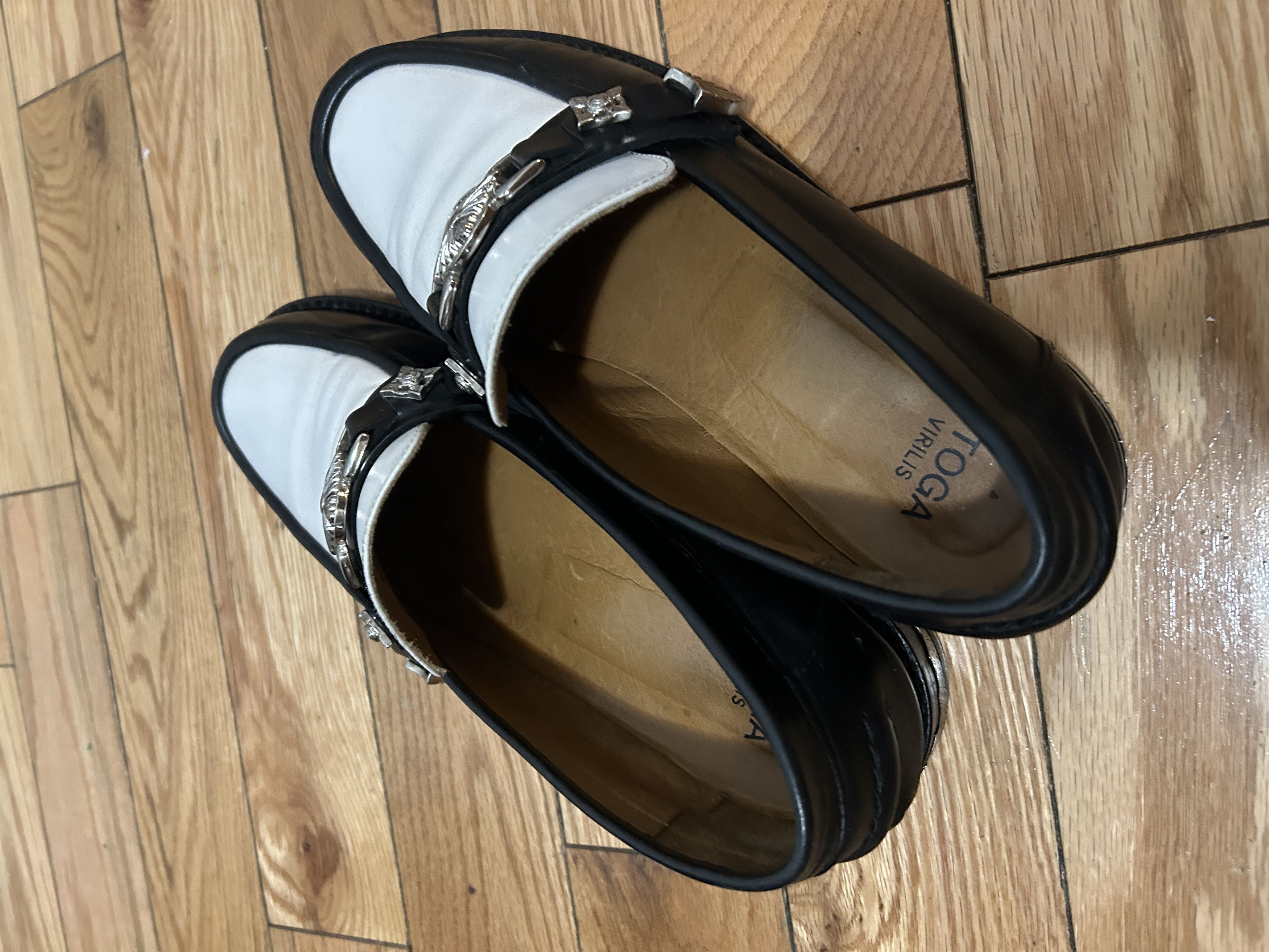 TOGA VIRILIS Toga Virilis SSENSE Black White Metal Loafers Men’s Size 41 Size US 7.5 / EU 40-41 - 9 Thumbnail