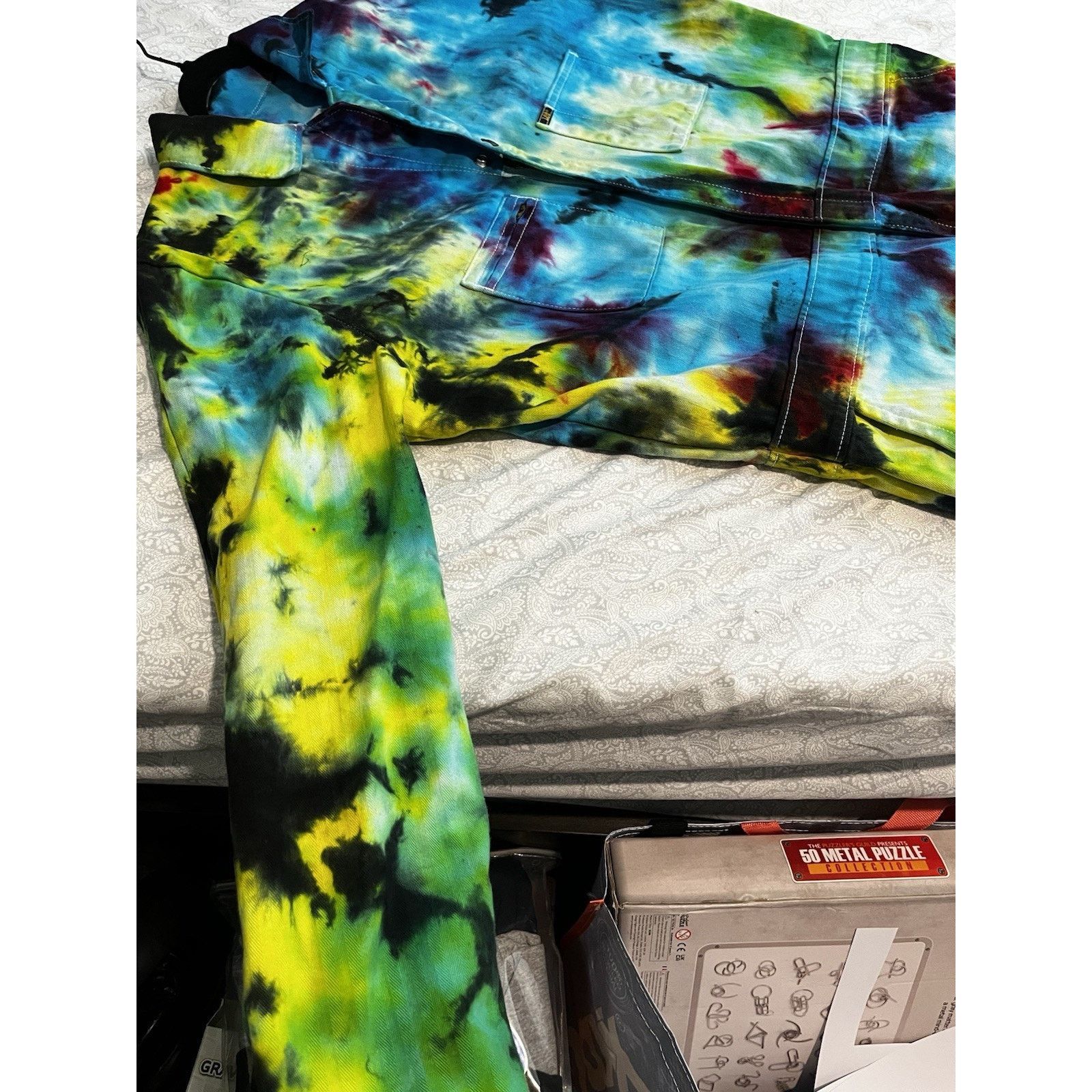 Lee Lee Union Alls Coveralls XL Tie Dye Workwear Jumpsuit Size US 40 / EU 56 - 17 Thumbnail