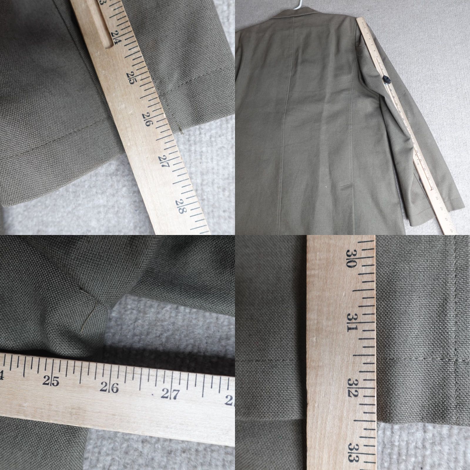 Vintage L.L. Bean Sport Coat 48 Tall Brown Canvas 100% Cotton Safari NEW READ Men Blazer Jacket Coat Notch Lapel Two-Button Long Treated Sun Fade Vintage No Size 48R - 9 Thumbnail