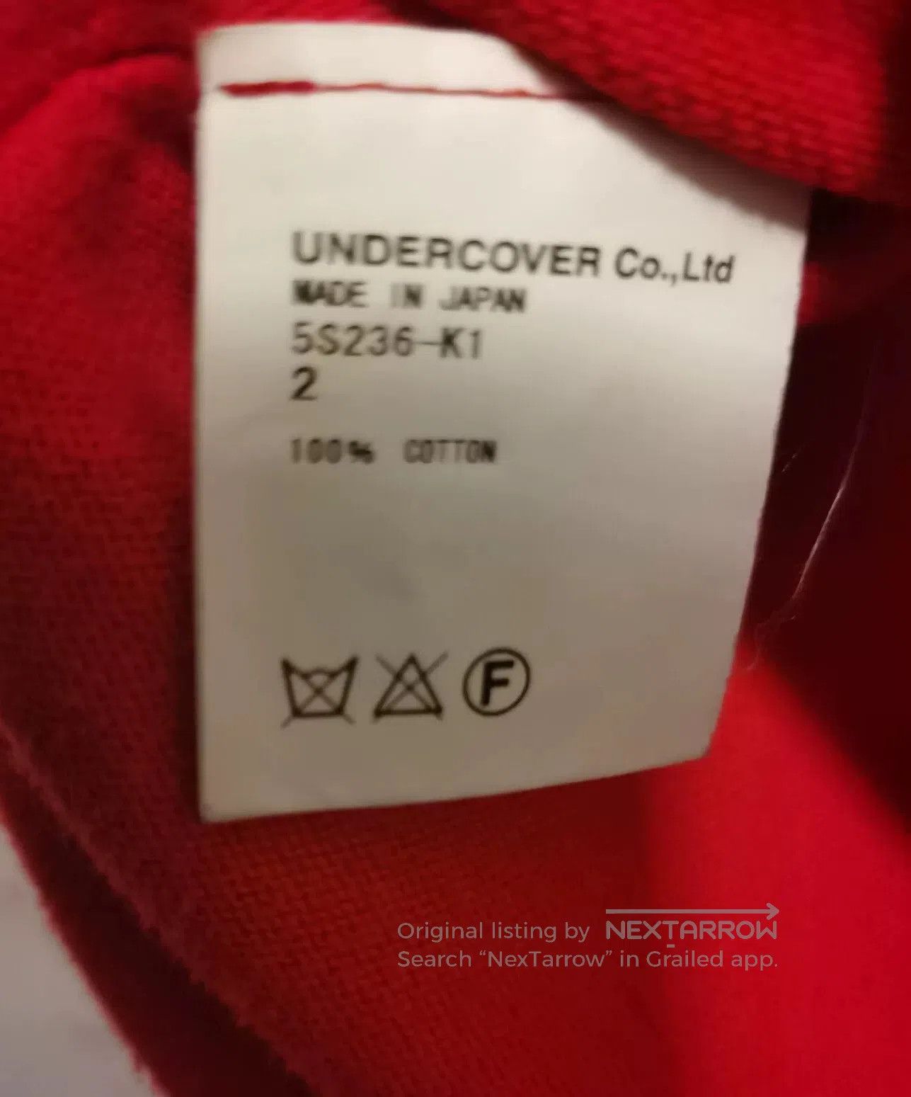 Undercover red long sleeve knit sweater with zigzag design. Size US S / EU 44-46 / 1 - 4 Thumbnail