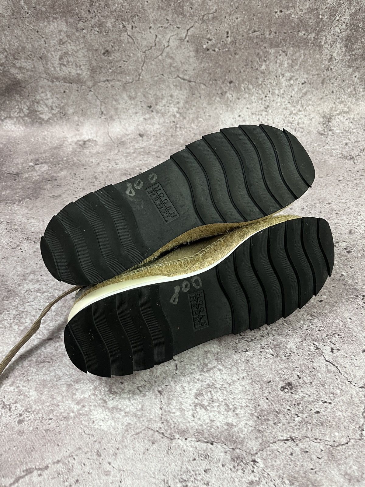 Hogan Hogan Rebel Beige Suede Espadrille Platform Sneakers Luxury Size US 8 / IT 38 - 12 Thumbnail