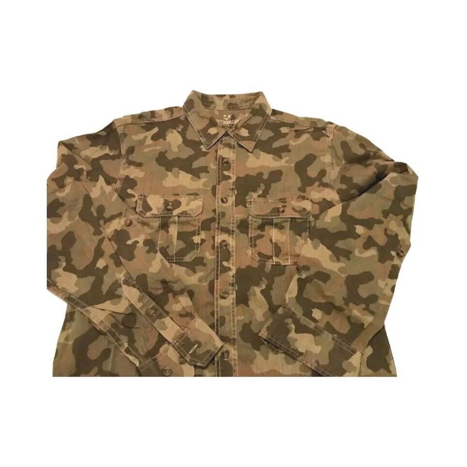 Other Outdoor Life Men's Military Green Shirt M Long Sleeve Size US M / EU 48-50 / 2 - 1 Thumbnail