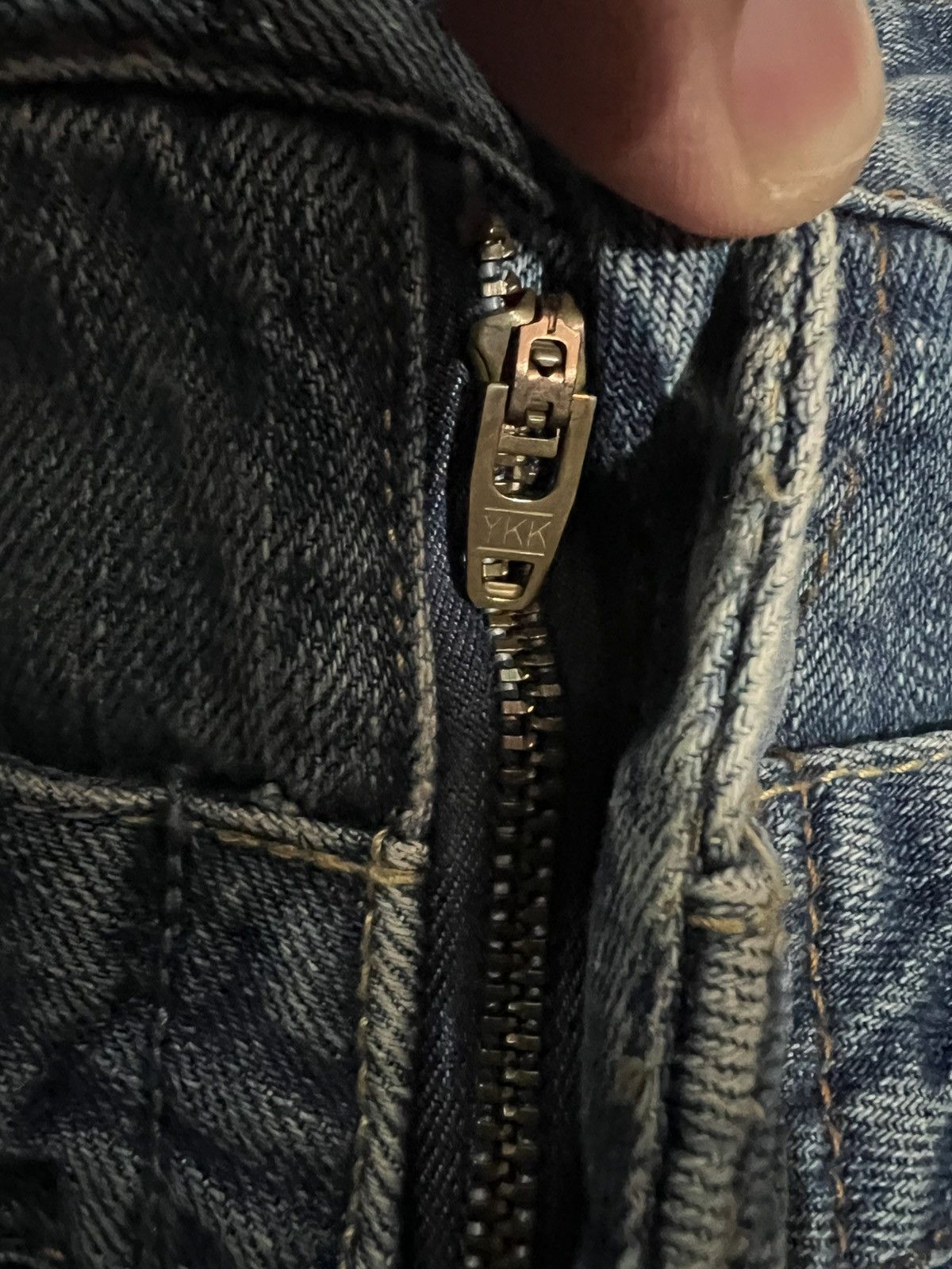 Japanese Brand DOUBLE WAIST DOMINATE HANDCRAFTED JEANS Size US 32 / EU 48 - 10 Thumbnail