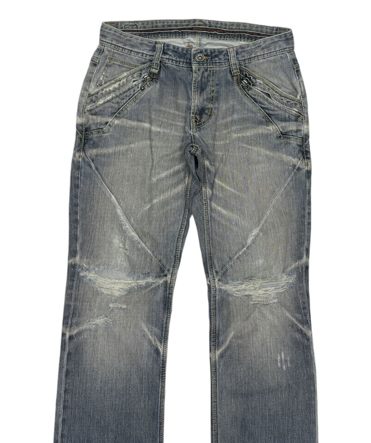 Obelisk 🔥NICOLE CLUB FOR MEN FLARE JEANS DISTRESSED DENIM Size US 32 / EU 48 - 5 Thumbnail