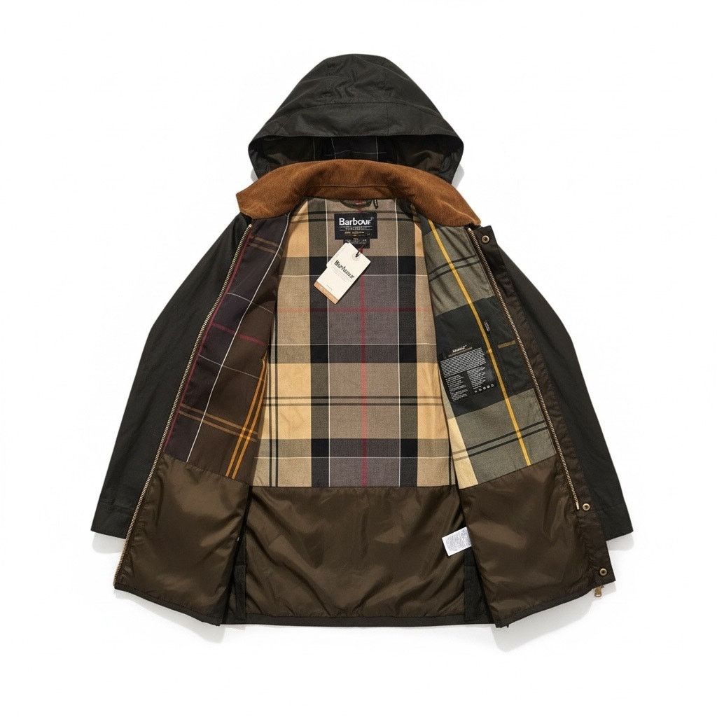 Barbour NWT Barbour Highclere Hooded Waxed Jacket Size US/14 Size XL / US 12-14 / IT 48-50 - 9 Thumbnail