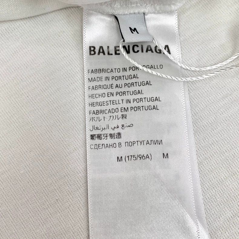 Balenciaga Balenciaga White logo monogrammed embroidered cotton crew Size US M / EU 48-50 / 2 - 7 Thumbnail