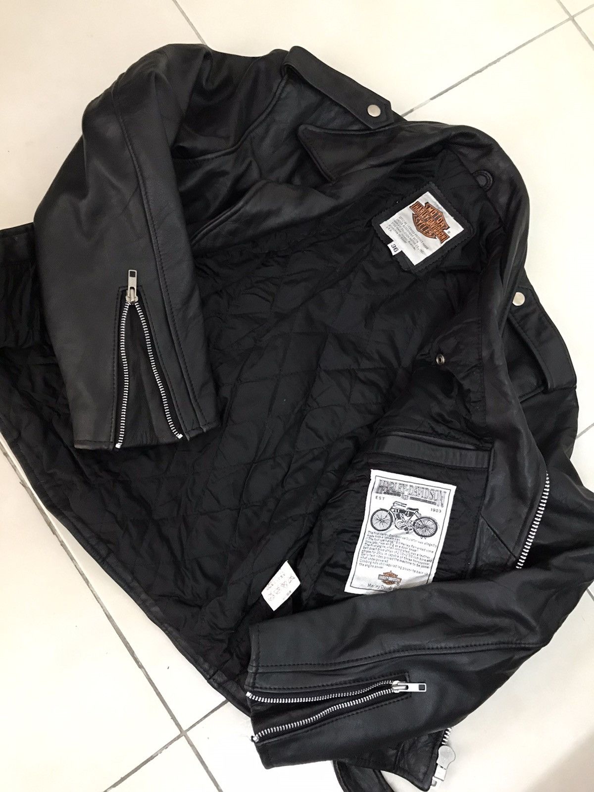 Harley Davidson Harley Davidson Black Leather Motorcycle Jacket Size US S / EU 44-46 / 1 - 10 Thumbnail