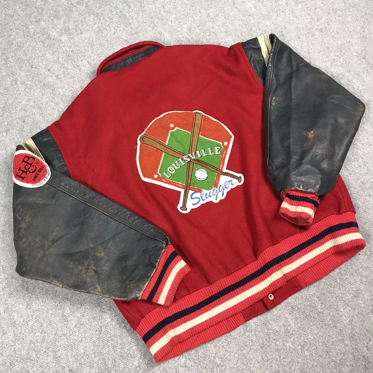 Vintage OG LOUISVILLE SLUGGER BASEBALL VARSITY JACKET Size US L / EU 52-54 / 3 - 8 Thumbnail