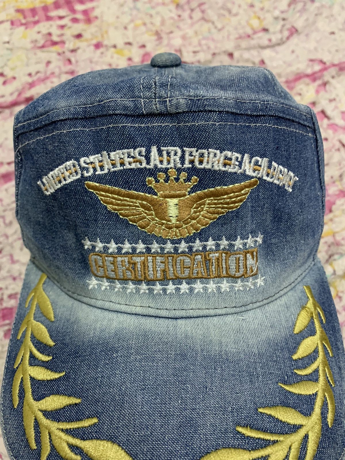 Vintage Denim Baseball Cap United Air Force Academy Faded Size ONE SIZE - 3 Thumbnail