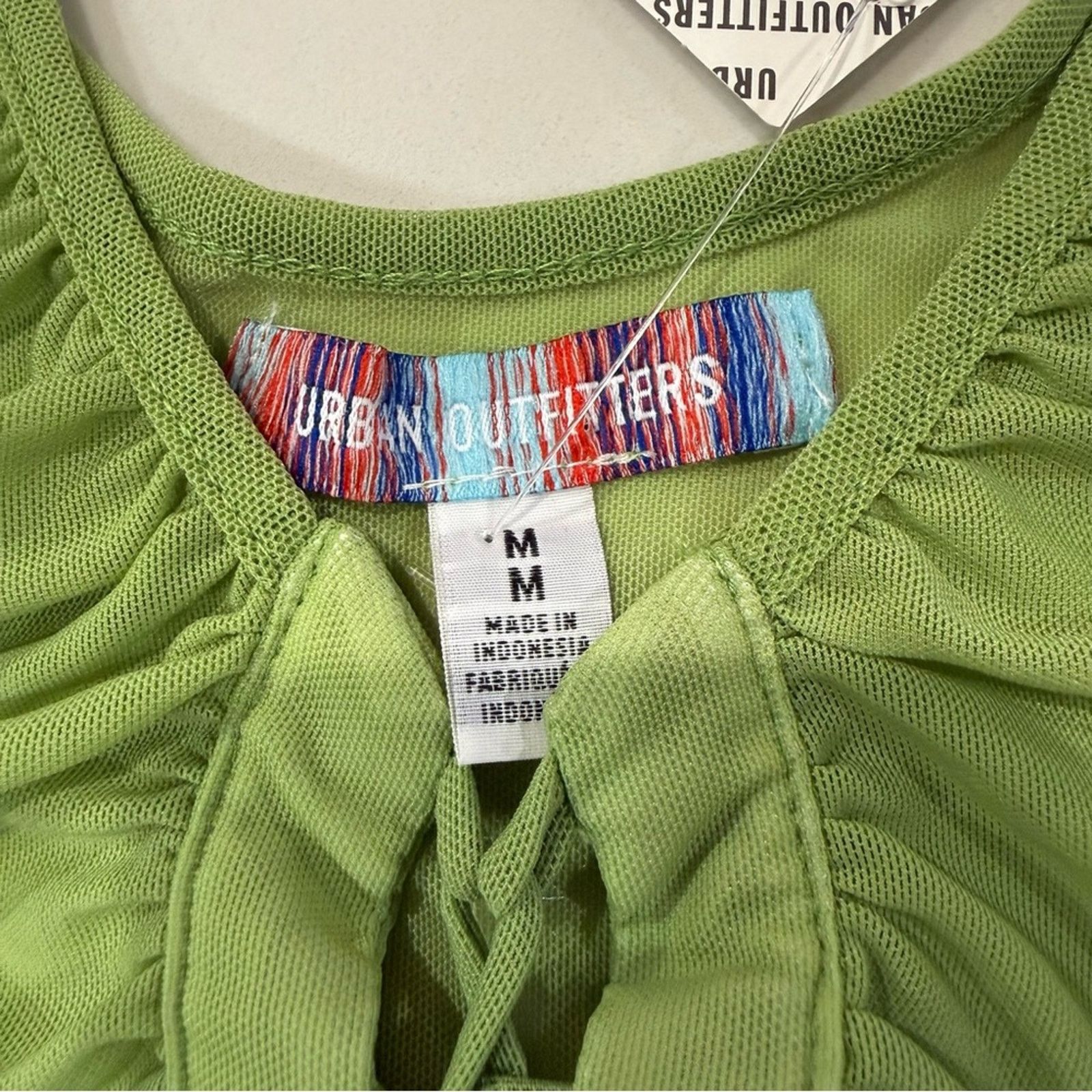 Urban Outfitters Urban Outfitters NWT Ruched Lace Up Crop Sheer Tank Womens M Size M / US 6-8 / IT 42-44 - 8 Thumbnail