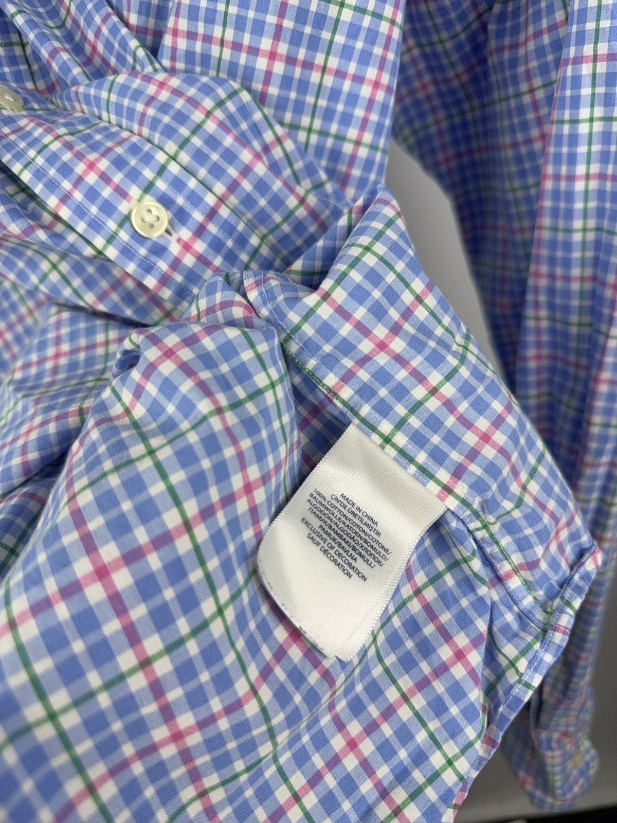Polo Ralph Lauren × Vintage Vintage 00s Oxford Polo Ralph Lauren Plaid Shirt Size US XL / EU 56 / 4 - 4 Thumbnail