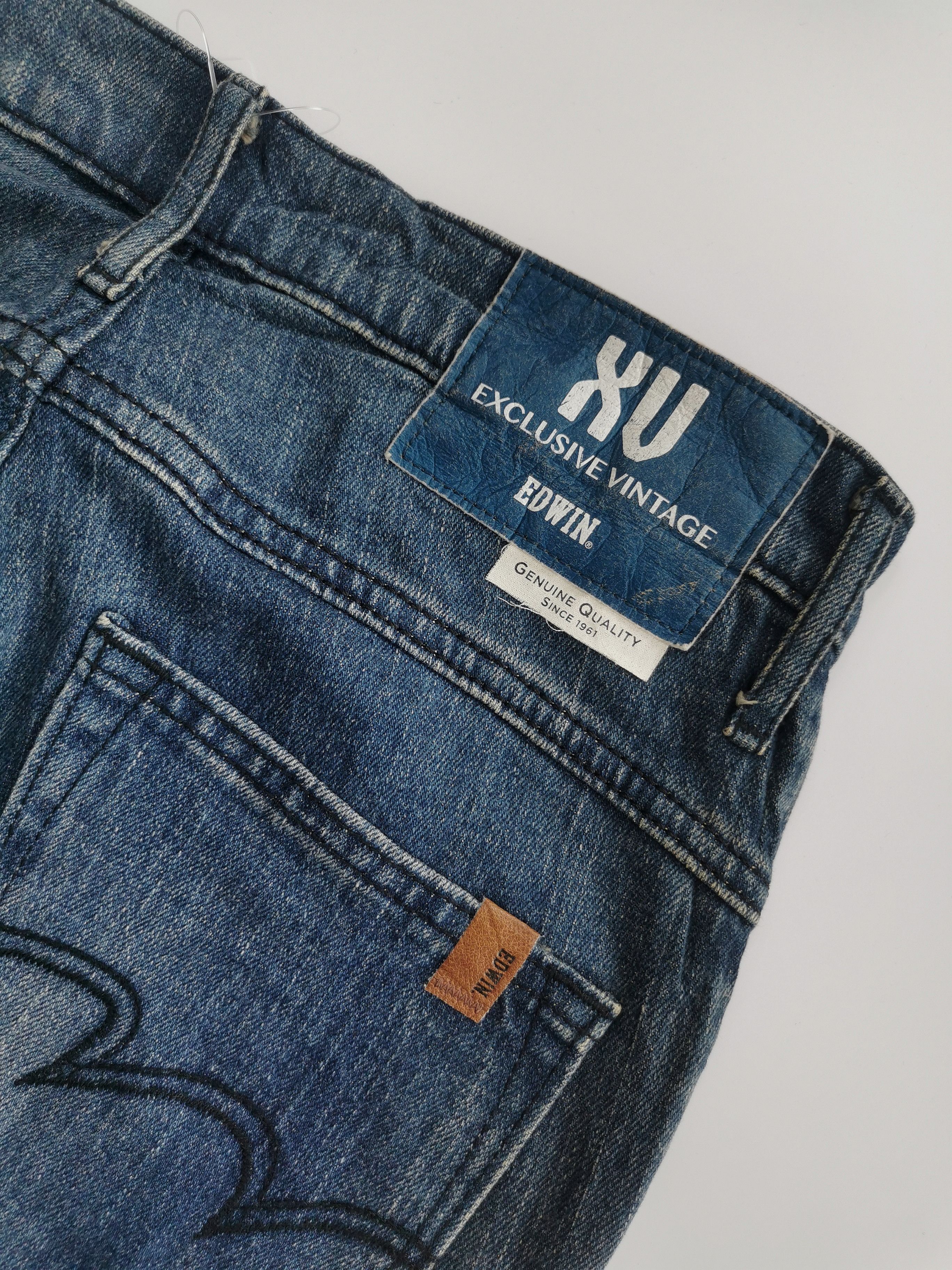 Edwin Edwin Distressed w/design Thunder Denim Jeans Size US 28 / EU 44 - 7 Thumbnail