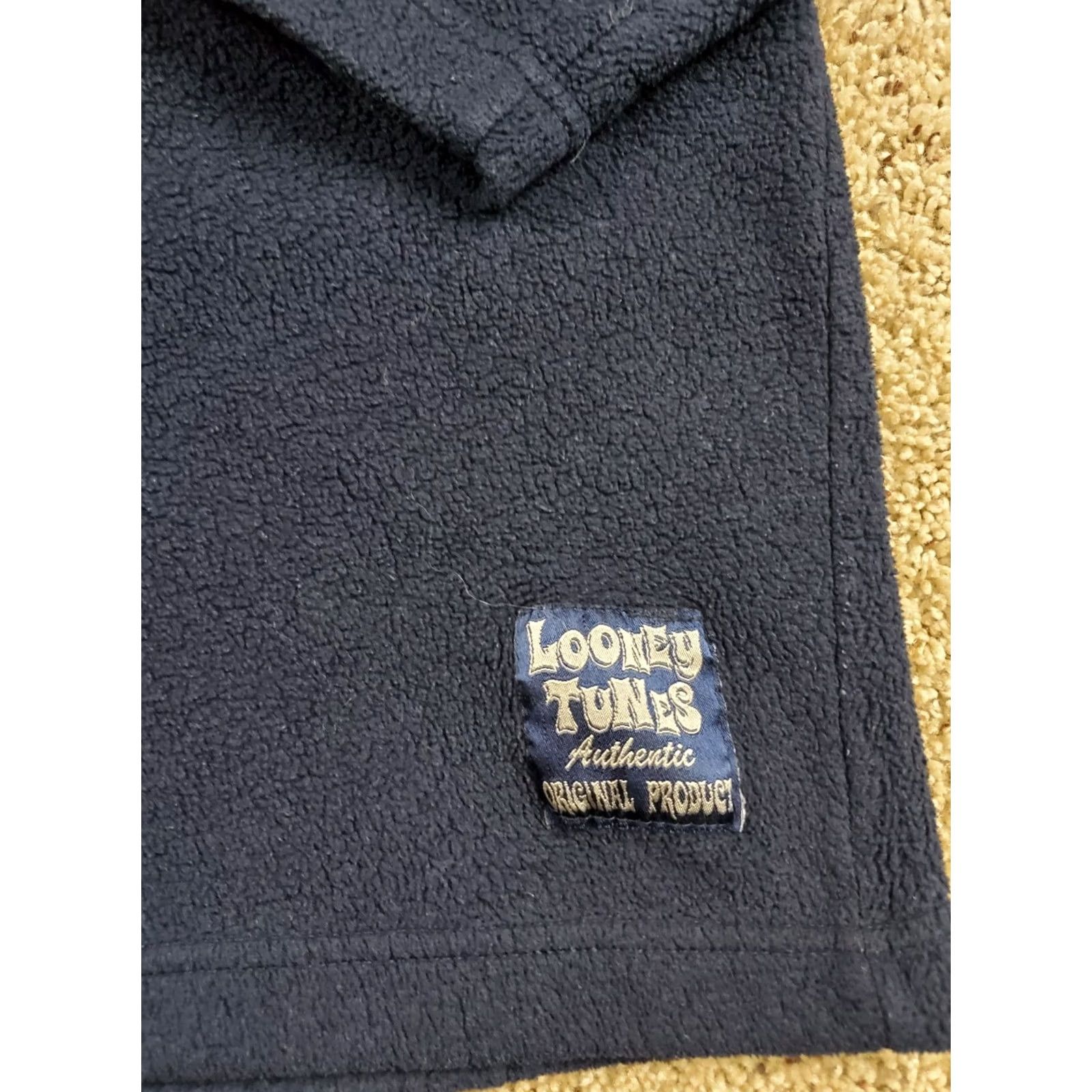 Vintage VINTAGE Looney Tunes Jacket 1/2 Zip Fleece Blue 90s M Adults Men Tweety Bird Short Stand-Up Collar Pockets Regular 1/4 Zip Size US M / EU 48-50 / 2 - 3 Thumbnail