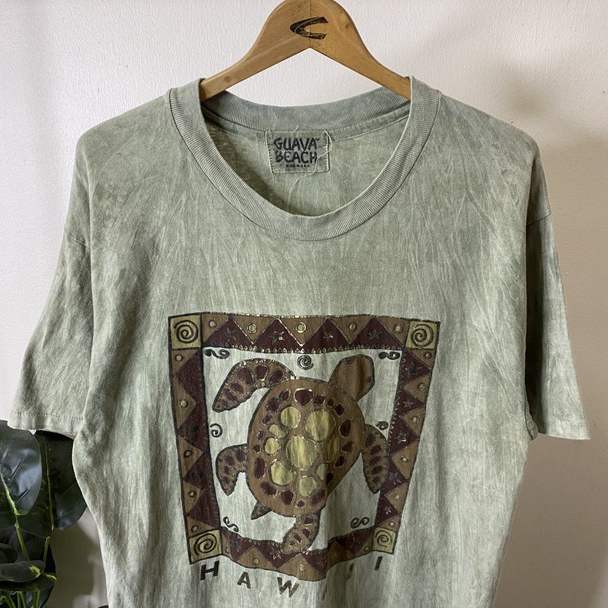 Vintage 1990s Guava Beach Hawaii Tie Dye T Shirt Size US M / EU 48-50 / 2 - 2 Thumbnail