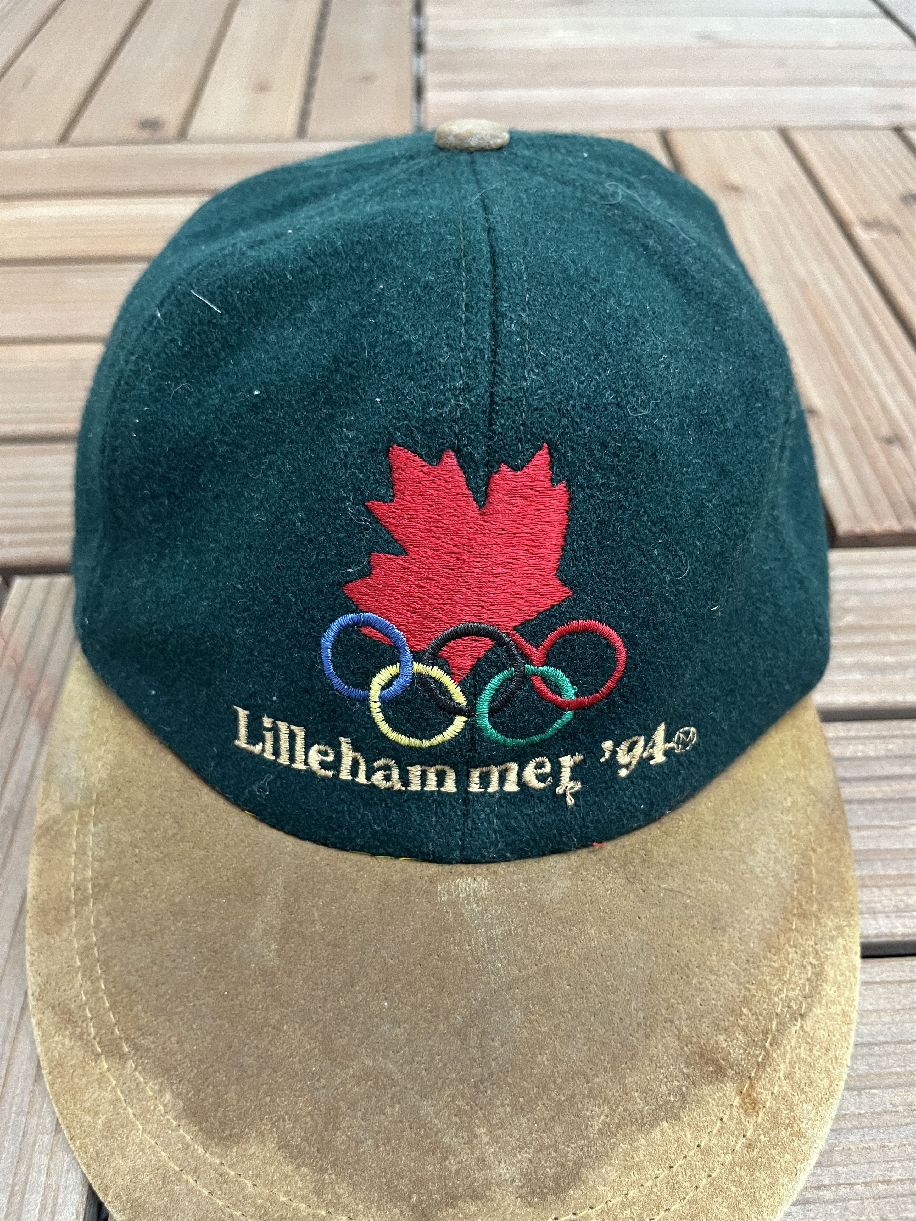 Vintage Team Canada Lillehammer '94 Olympics Vintage Green Hat Cap Size ONE SIZE - 3 Thumbnail