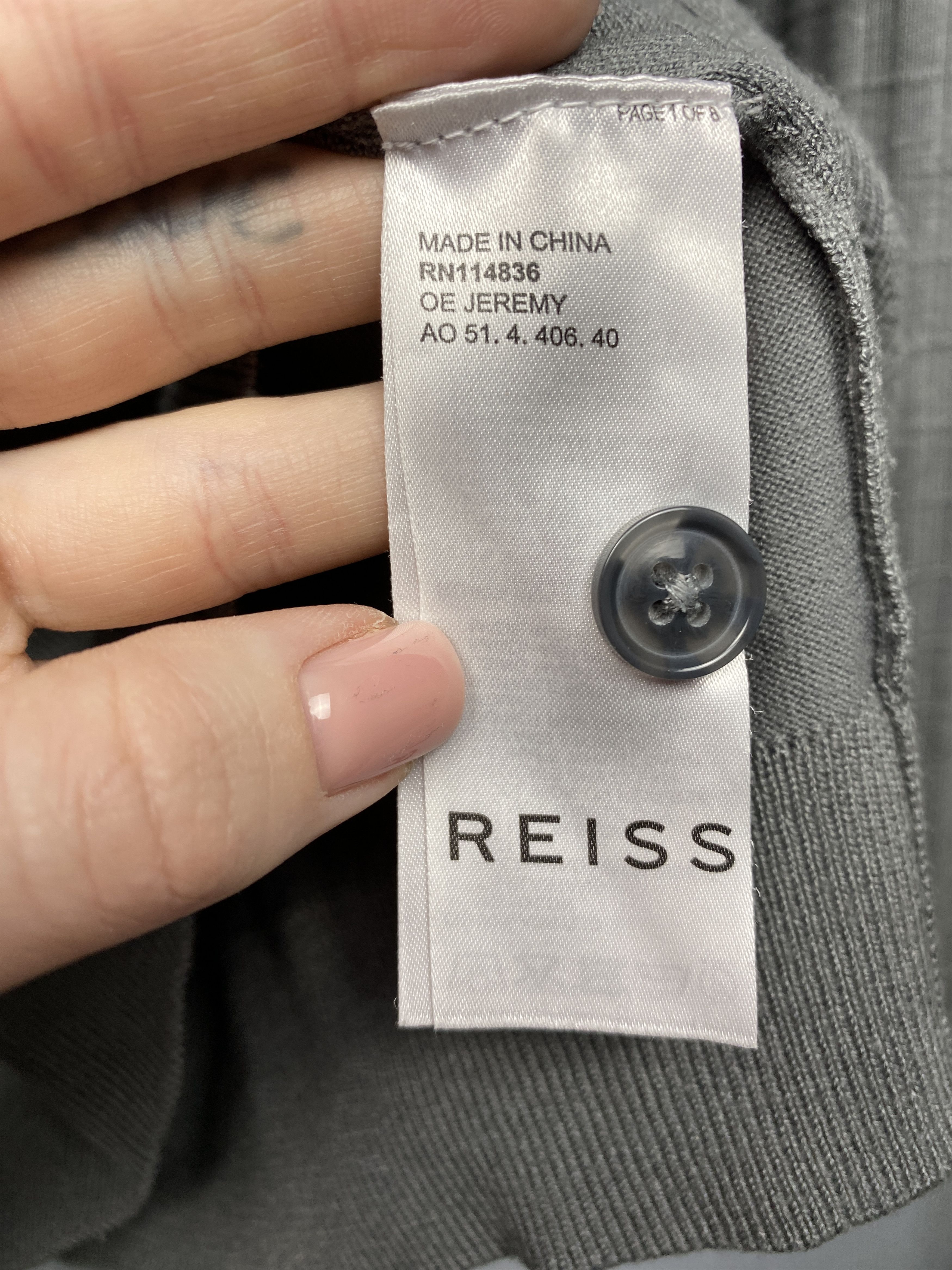 Reiss Reiss Mens Collared Abstract Print Sweater Size US XL / EU 56 / 4 - 4 Thumbnail
