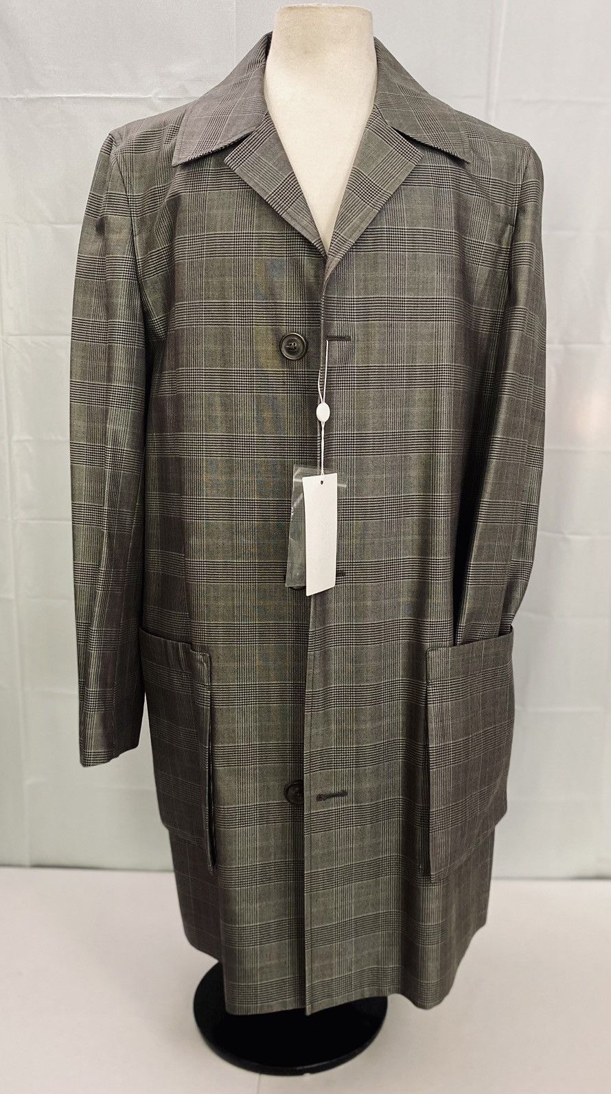 Maison Margiela MM 🇮🇹 Sharkskin Wool Detectives Pkt Overcoat 52 vintage nwt Size US L / EU 52-54 / 3 - 7 Thumbnail