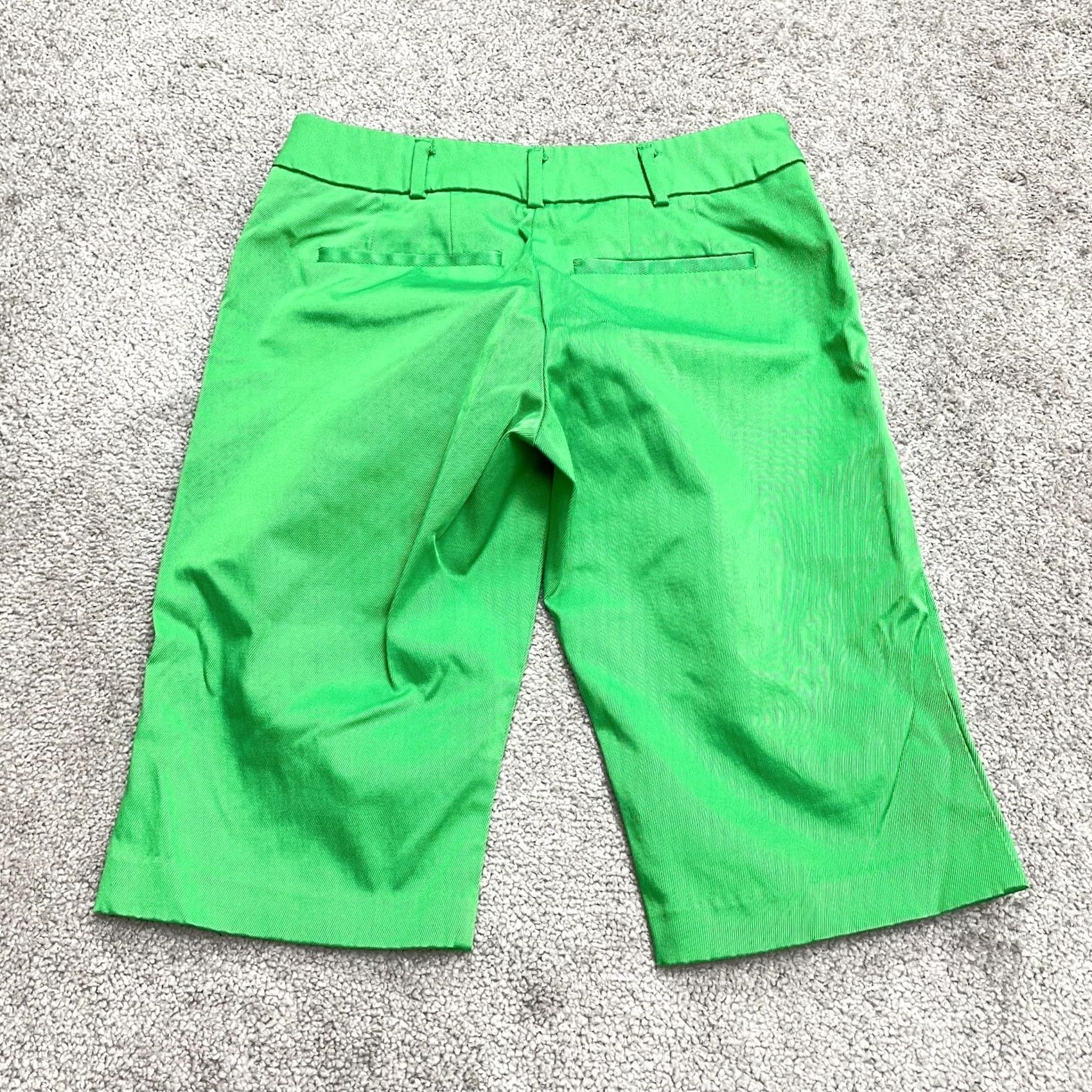 Vintage 7th Avenue Bermuda Shorts Women 0 Green Mid Rise Flat Front Casual Outdoor Pants Bermuda Shirt? Size 25" / US 0 / IT 36 - 2 Thumbnail