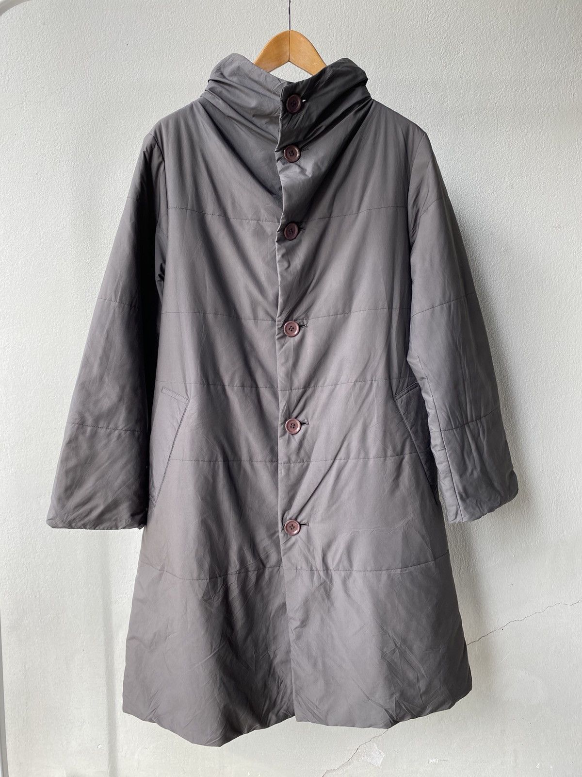 Issey Miyake Plantation Dark grey long coat Size M / US 6-8 / IT 42-44 - 2 Thumbnail