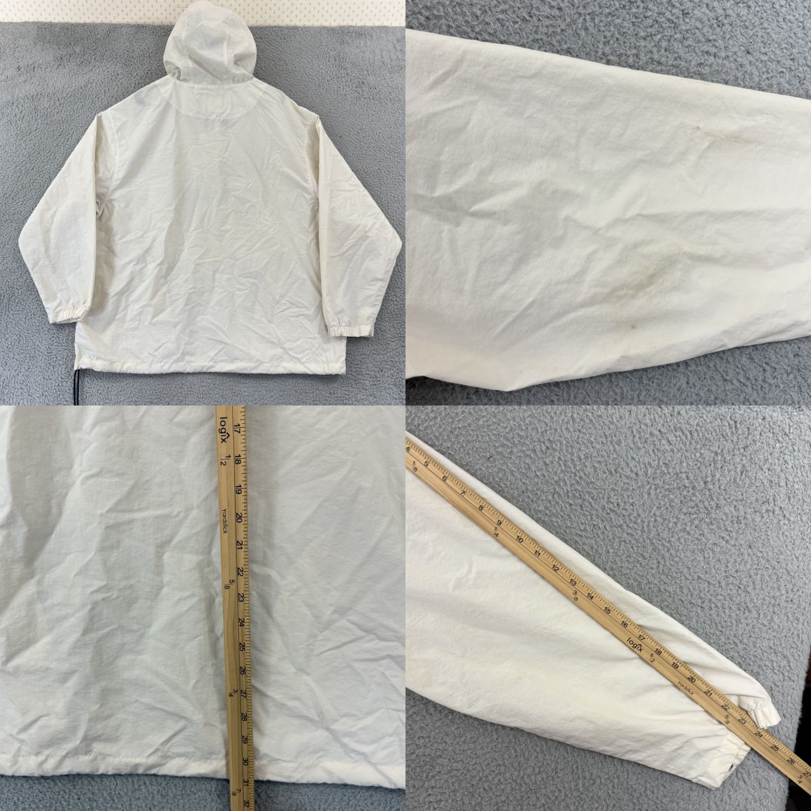 Nautica VINTAGE Nautica Jacket Mens XL White Windbreaker 90s Hooded Quarter Zip Baggy Size US XL / EU 56 / 4 - 8 Thumbnail