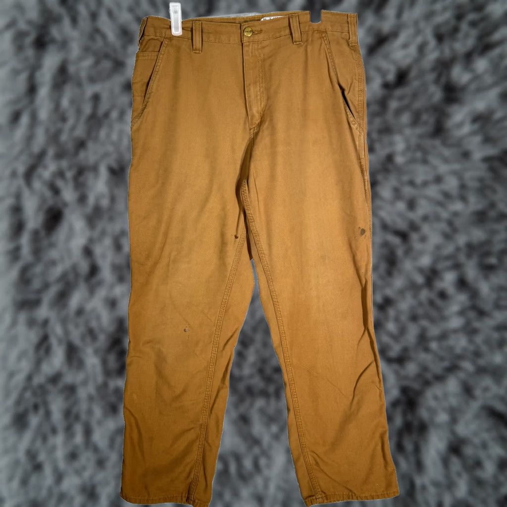 Carhartt Carhartt Pants Mens 34x32 Brown Dungaree Fit Workwear Carpenter 383-51 Size US 34 / EU 50 - 1 Thumbnail