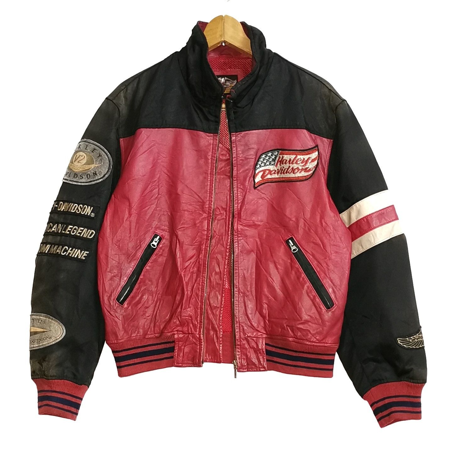 Harley Davidson Harley Davidson Leather Bomber Jacket Size US M / EU 48-50 / 2 - 5 Thumbnail