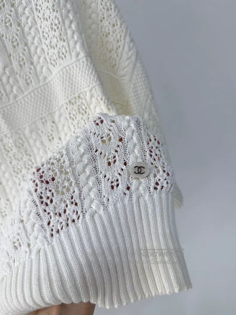 Chanel Chanel Beach series one-line collar mid-sleeved knitted sw Size XS / US 0-2 / IT 36-38 - 4 Thumbnail
