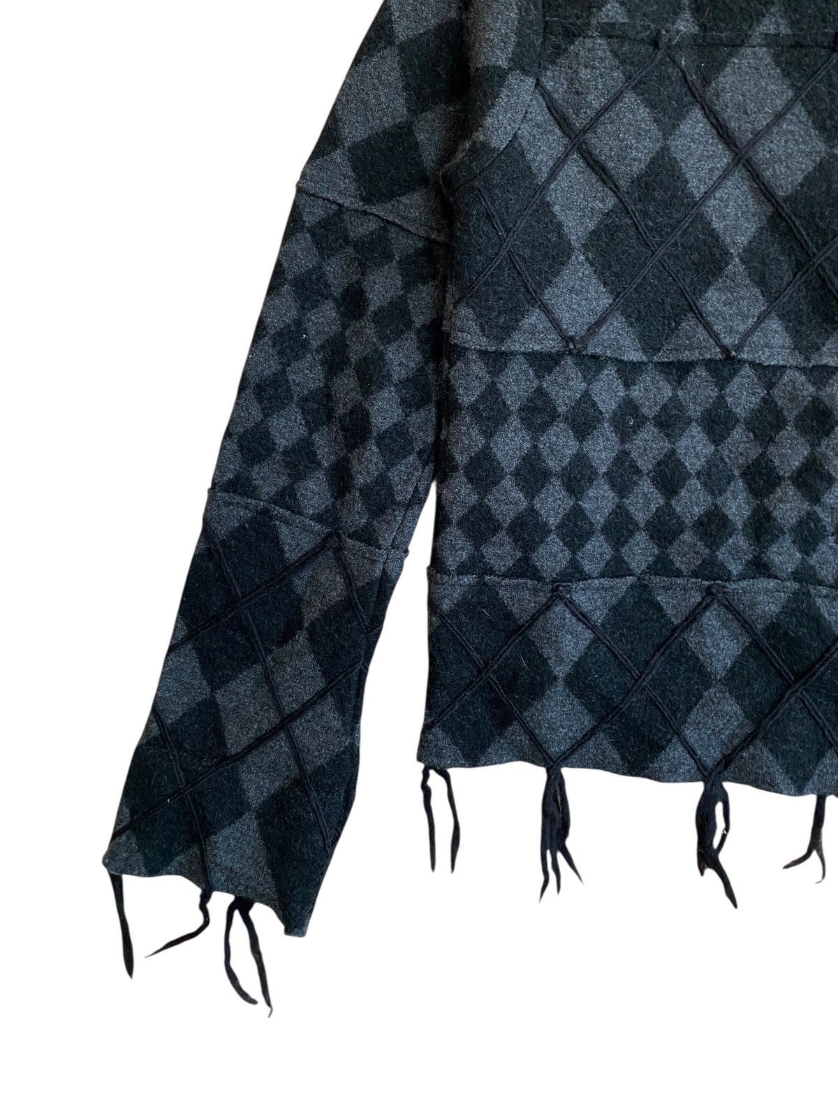 14th Addiction Very Rare Vintage PourDex Checkerboard Wool Sweatshirt 1990s Size US M / EU 48-50 / 2 - 5 Thumbnail
